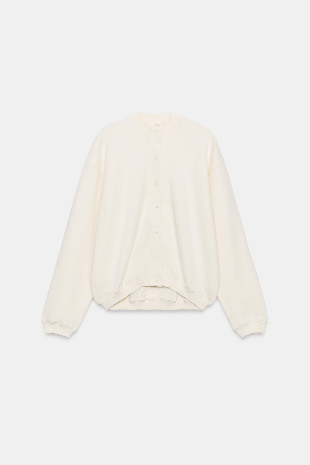 SUDADERA BOTONES ALGOD?N / Crudo - Zara фото 4