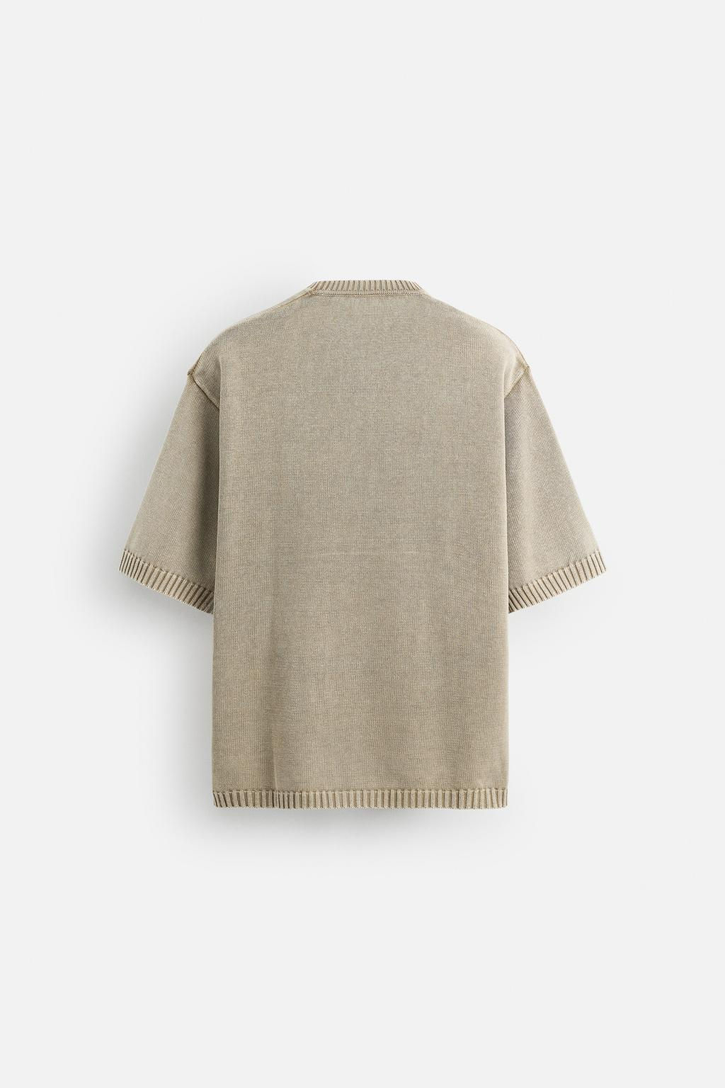 WASHED KNIT T-SHIRT - Zara фото 17