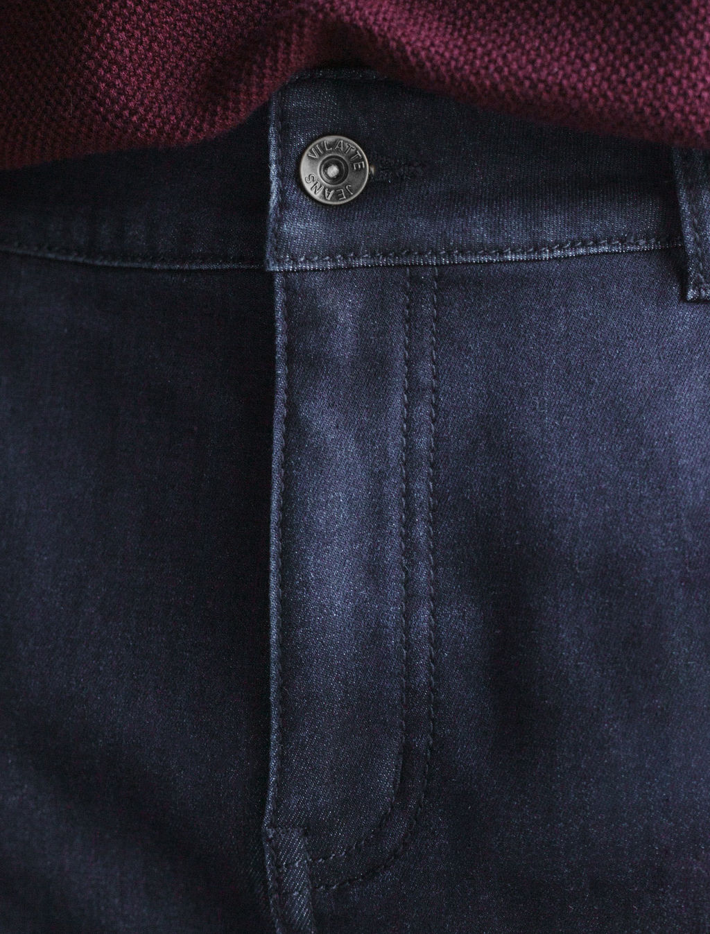 Джинсы утепленные прямые из эластичного денима с мягким флисом - Vilatte фото 2