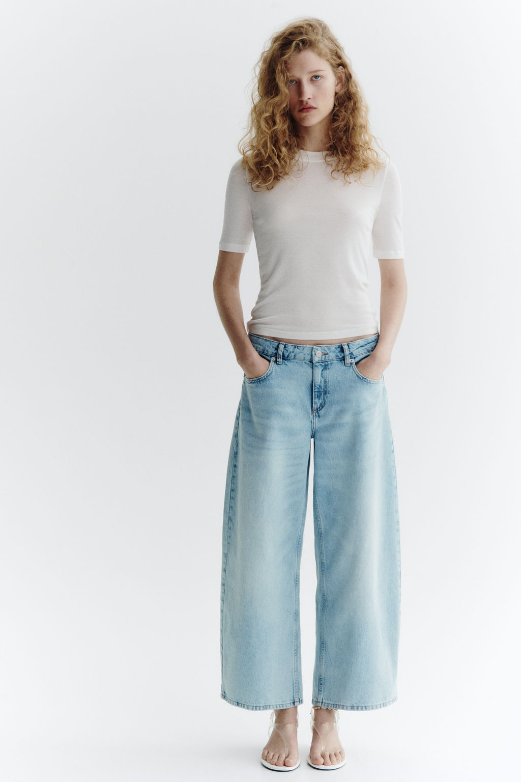 Wide Regular Waist Ankle Jeans - H&m фото 5