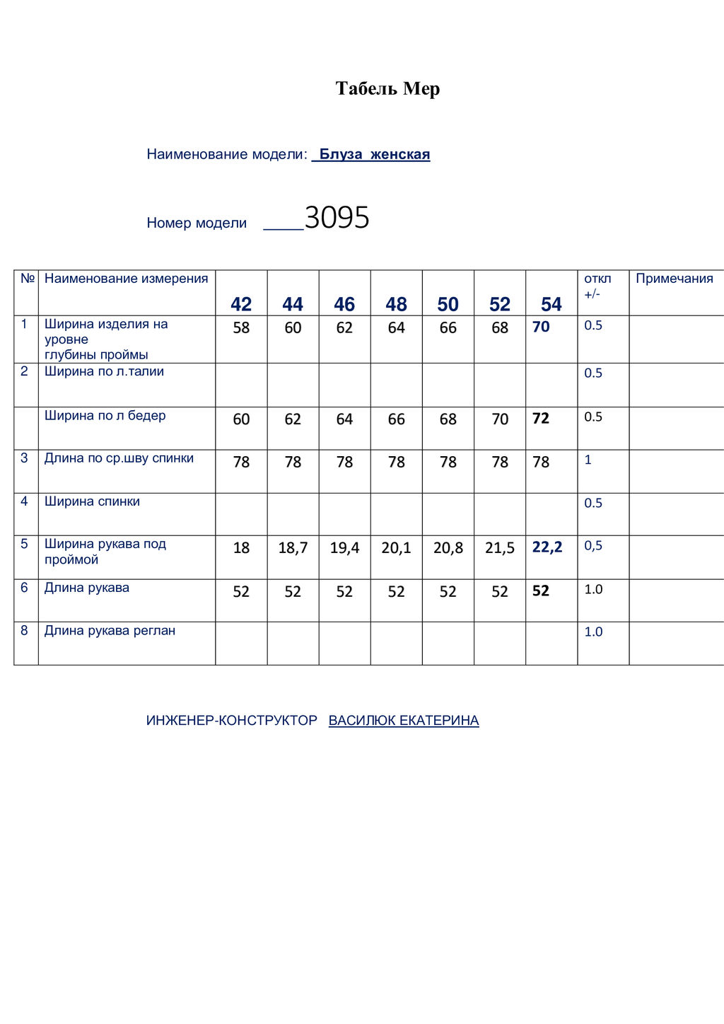 Блузка 3095