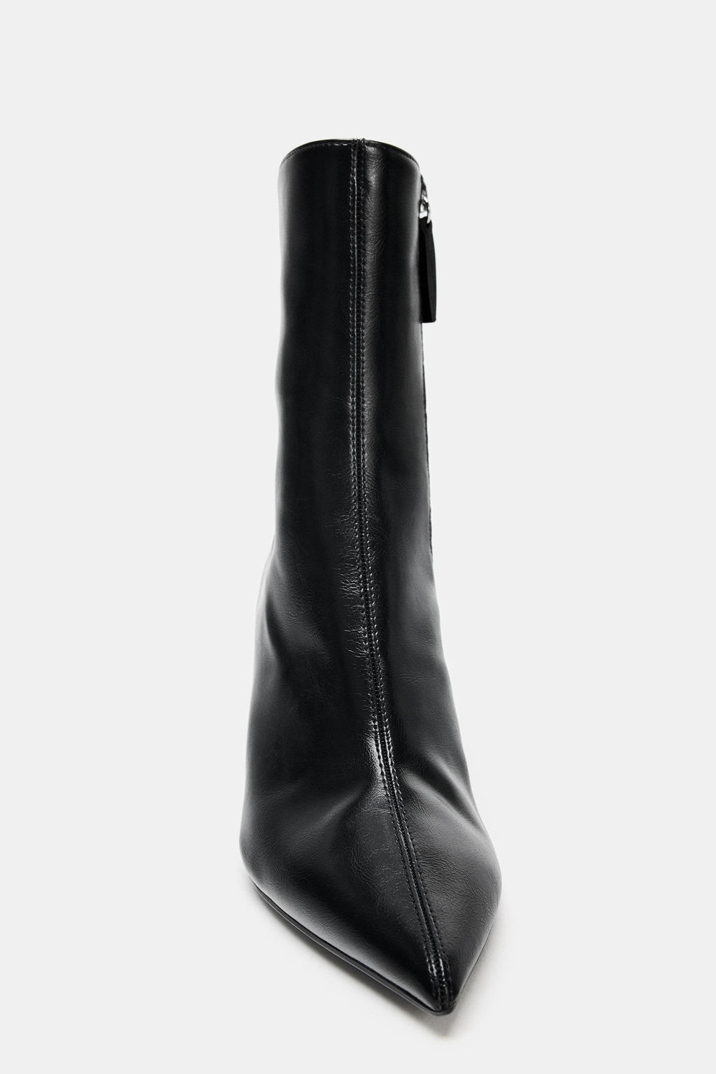 CRACKLED-EFFECT HIGH-HEEL ANKLE BOOTS - Zara фото 5