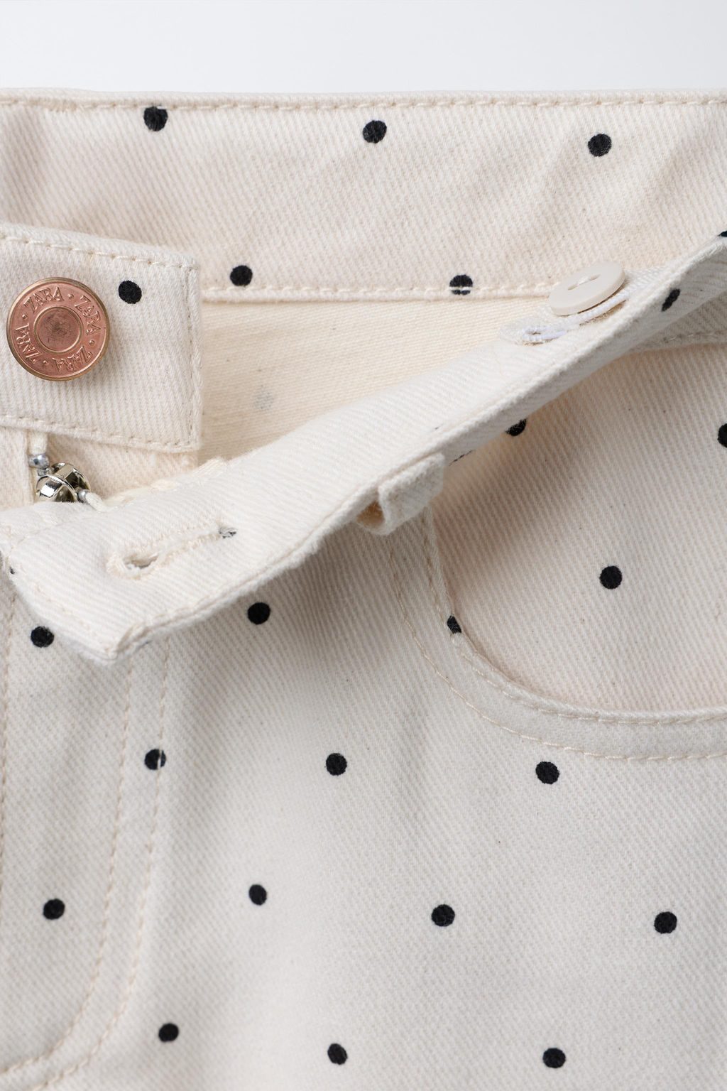 WIDE-LEG JEANS WITH POLKA DOTS - Zara фото 10
