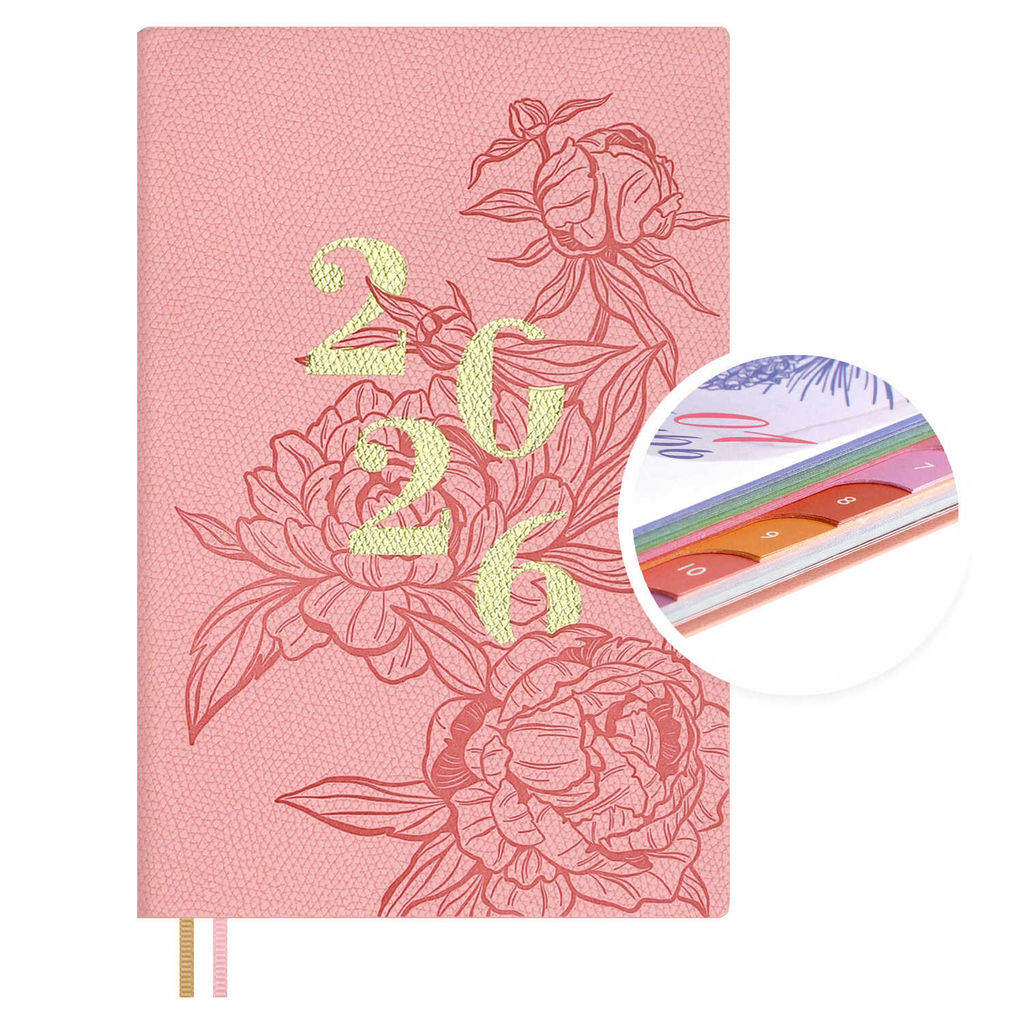 Еженедельник датированный 2026 ESCALADA, А6+, 96 л., арт. 70338/ 15 ДЖУТ РОЗОВЫЙ