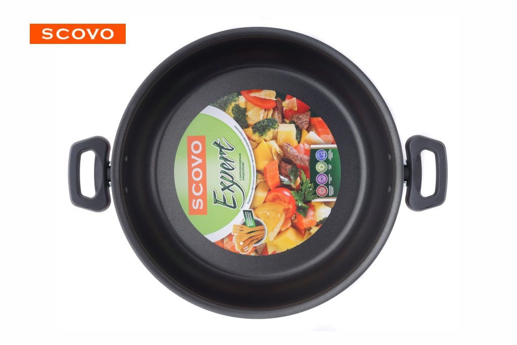 АП_Жаровня ЭКСПЕРТ глубокая d260 2руч. ст.крышка (бордо) арт.СЭ-013 Демидовский