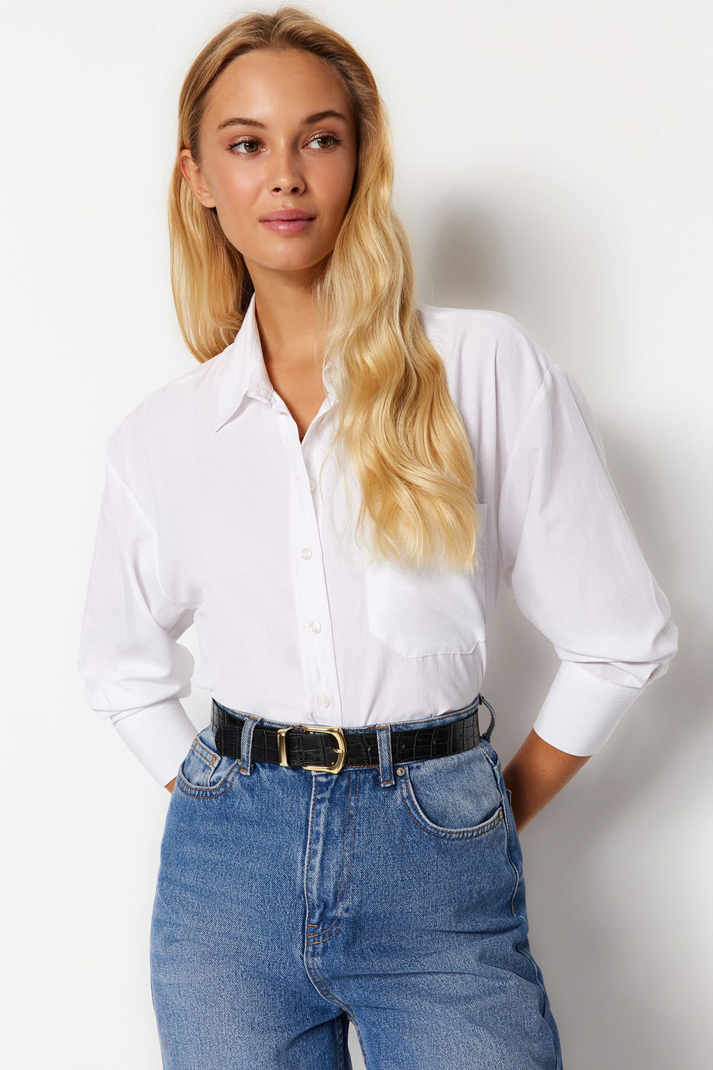 Trendyolmilla Siyah-Taba 2li Paket Croco Deri Gorunumlu Kad?n Kemer TWOAW24KE00030  фото 11