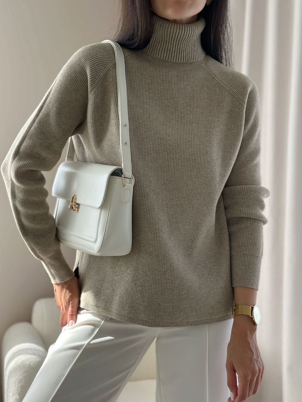 Свитер Чао (песочный) One Size - Nadi bordo фото 2