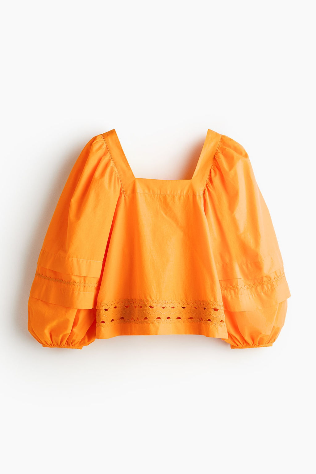 Blusa de algodon con escote cuadrado - H&m фото 4