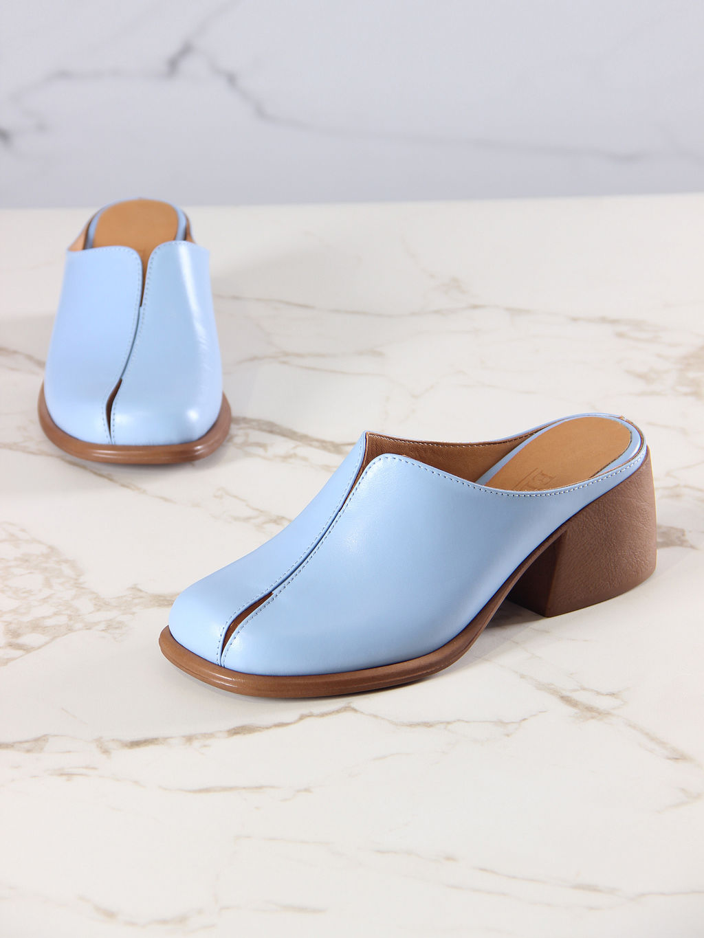 Сабо 5200.23663br.Голубая виктория+коричневый