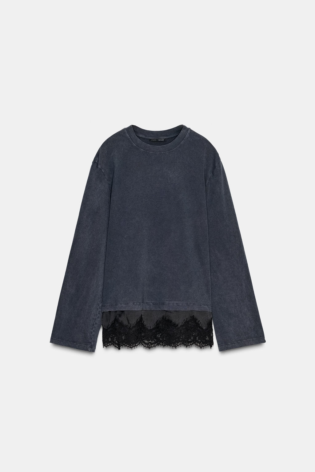 CONTRAST LACE T-SHIRT - Zara фото 6