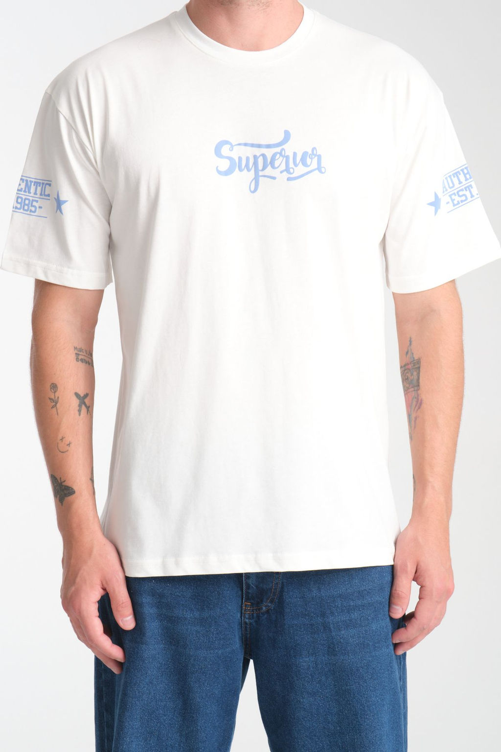 TRENDYOL MAN Beyaz Oversize/Genis Kesim Kabar?k Bask?l? %100 Pamuk T-Shirt TMNSS25TS00202 - Trendyolmilla фото 5