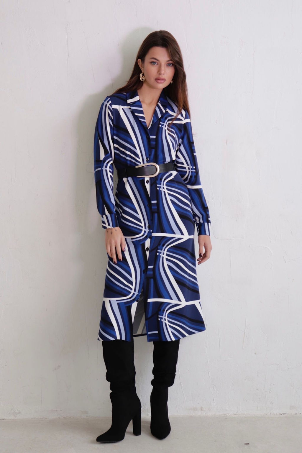 Martichelli Платье-рубашка с английским воротником с принтом  фото 9