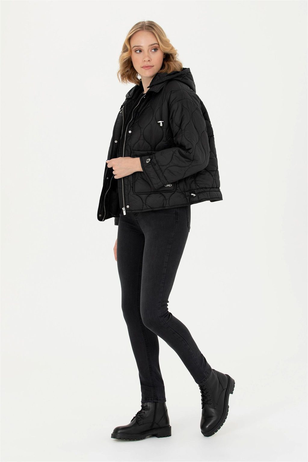 U. S. Polo Assn Женское черное пальто - U.s. polo assn фото 11