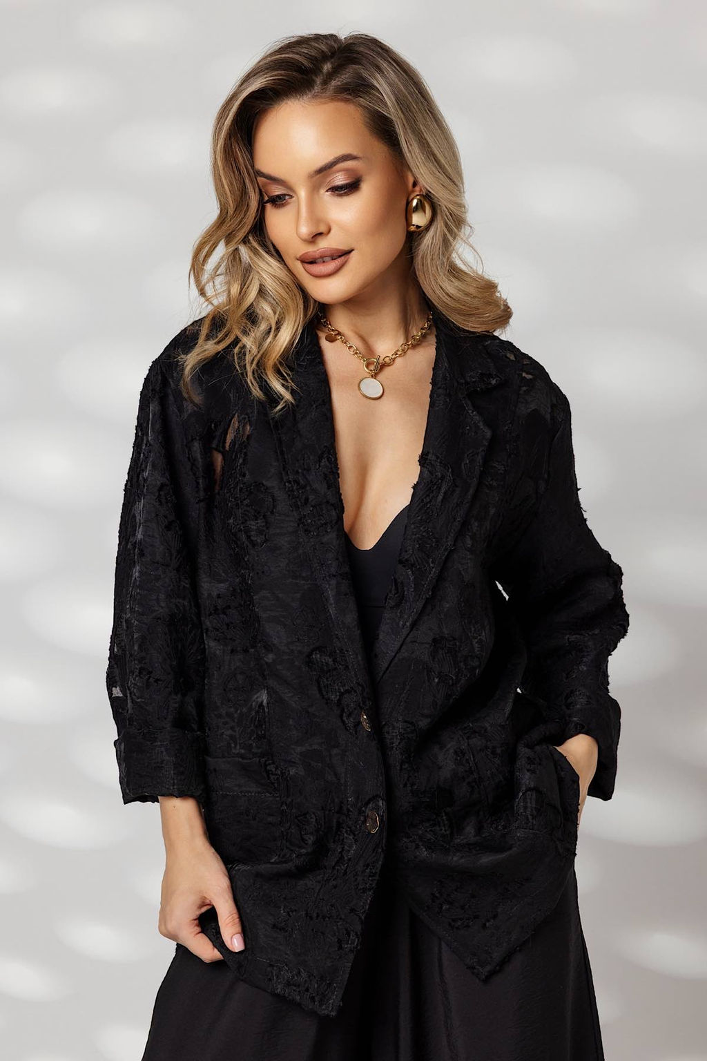 Жакет женский 4475/01/Чёрный - Rise фото 6