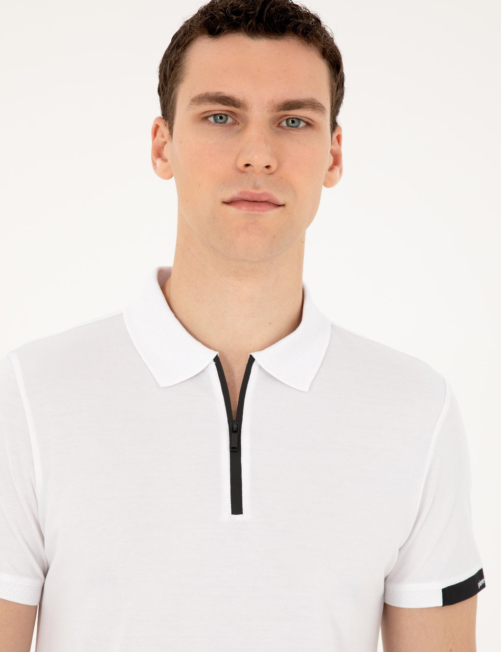 Beyaz Slim Fit Ti__rt - Pierre cardin фото 9