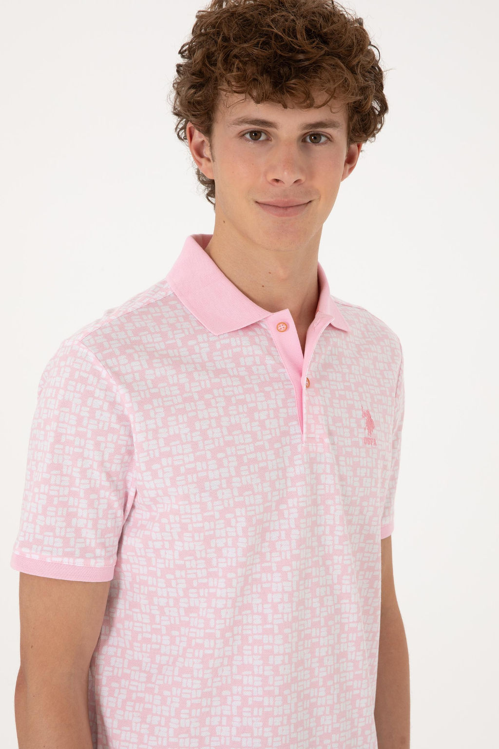 Erkek A__k Pembe Ti__rt Sepette S_rpriz _ndirim - U.s. polo assn фото 2