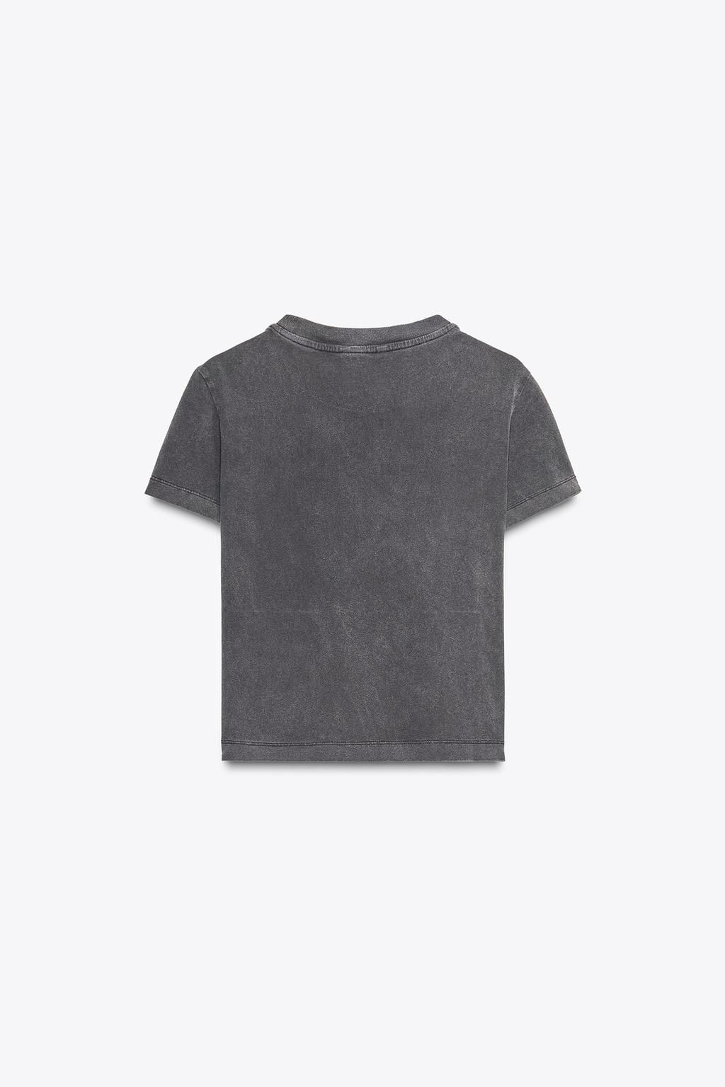 WASHED T-SHIRT WITH SLOGAN - Zara фото 20