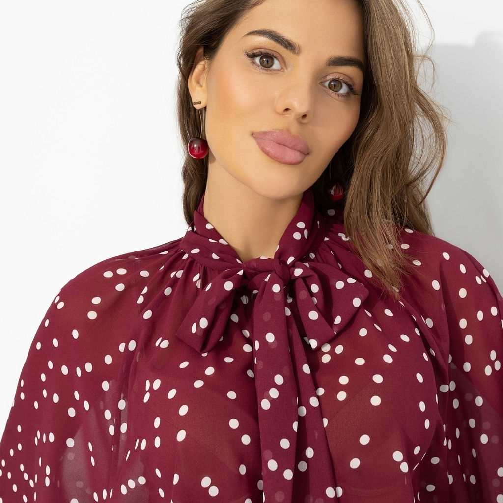 Блуза для счастья в любви, Привлекаю удачу (бордо) - Charutti фото 3