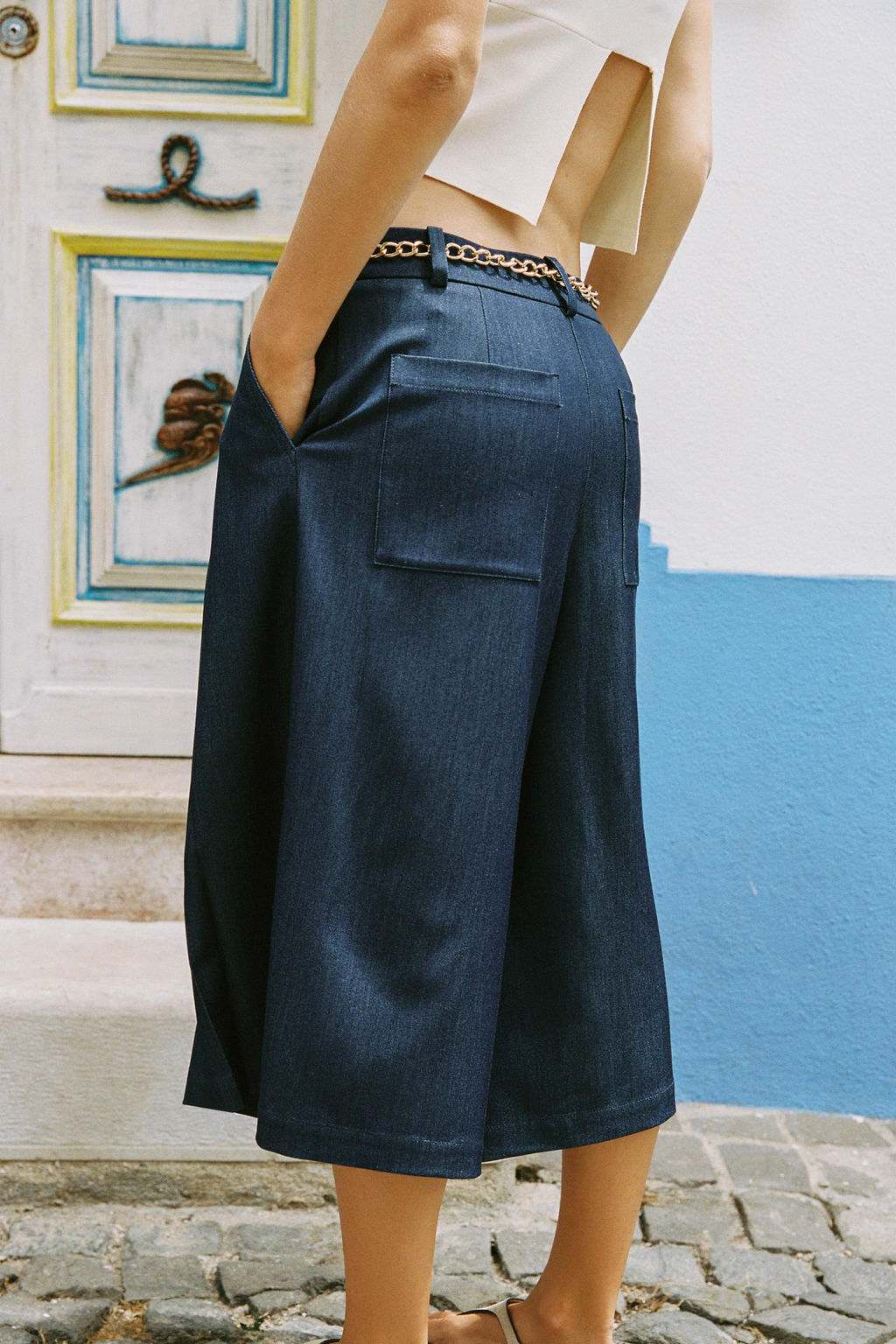 CHAIN BELT LONG BERMUDA SHORTS - Zara фото 6