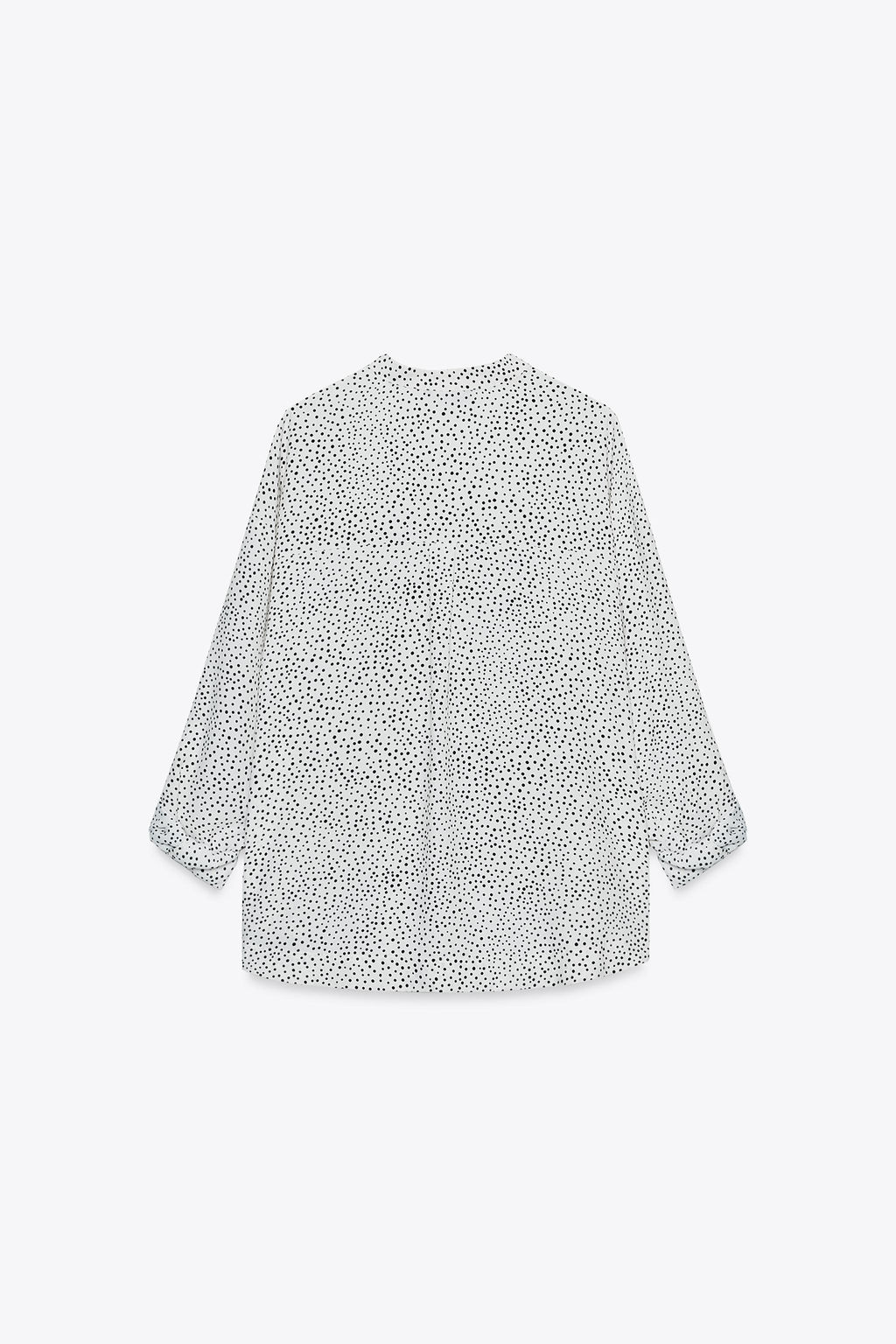 POLKA DOT ROLL-UP SLEEVE SHIRT - Zara фото 7