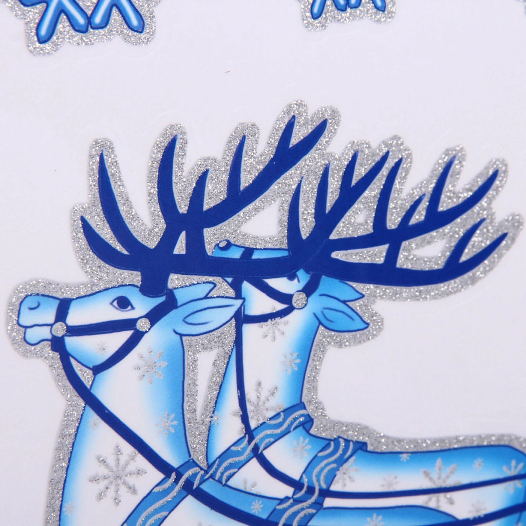 Цена за 4 шт. Наклейка на стекло "Волшебная зима" 41*19 см, микс