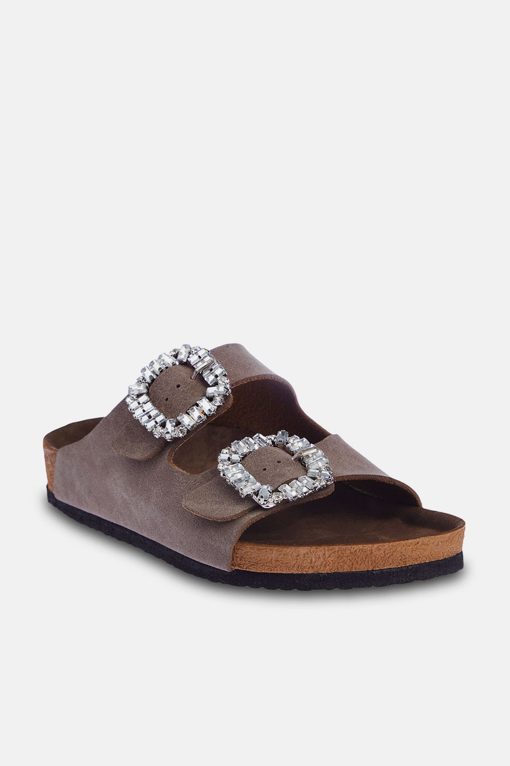 Trendyol Shoes Vizon Tas Aksesuar Detayl? Cift Tokal? Kad?n Terlik TAKSS24TE00002 - Trendyolmilla фото 7