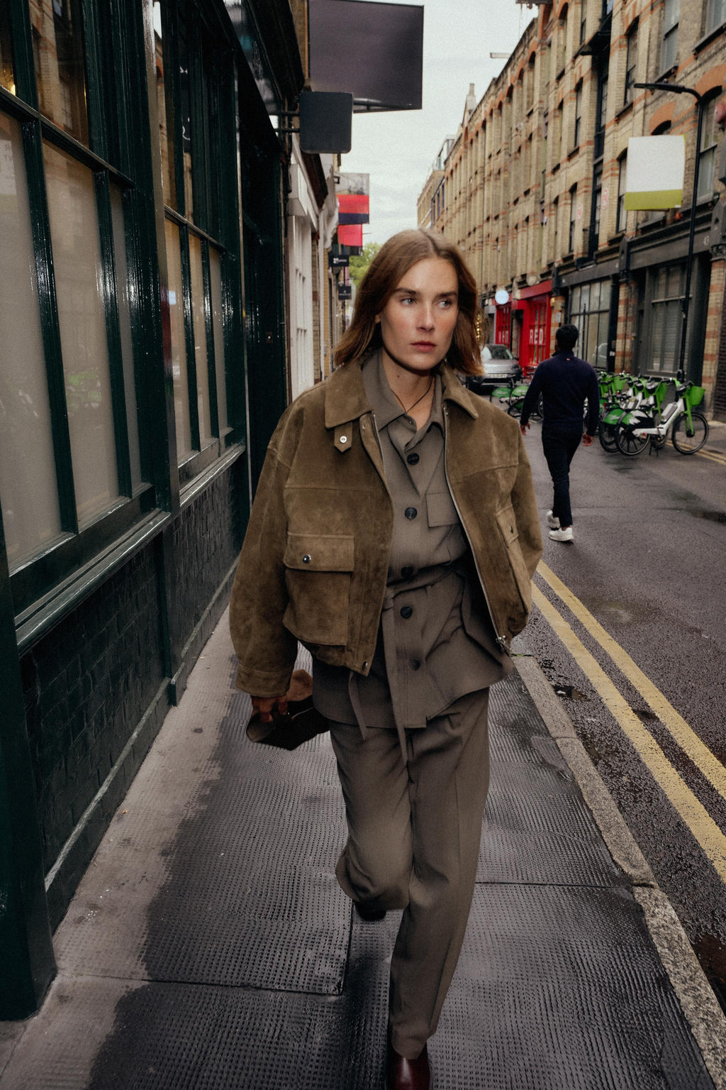 STRAIGHT-LEG TROUSERS WITH TOPSTITCHING - Zara фото 3
