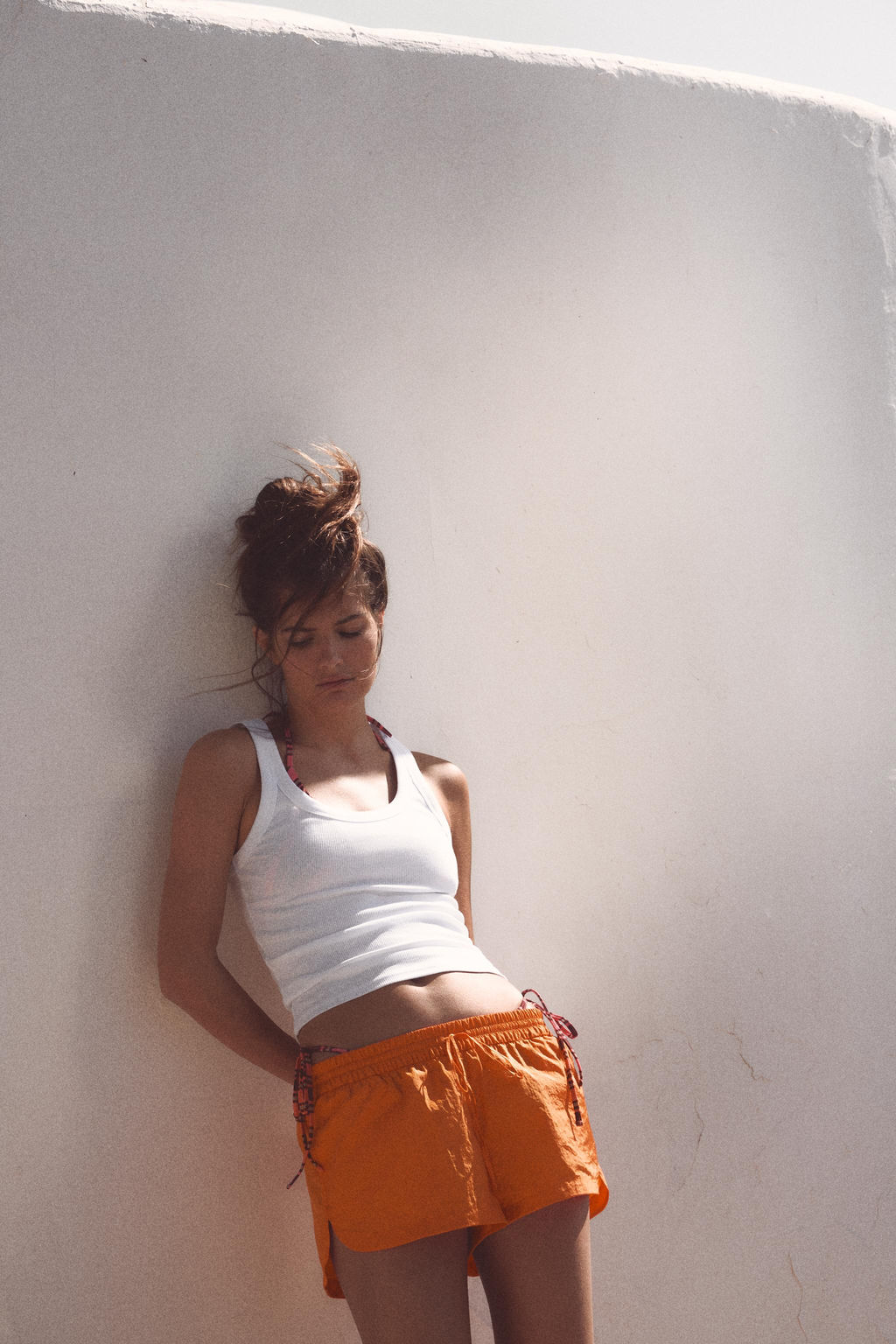 SHORTS NYLON CORDONES / Naranja - Zara фото 2