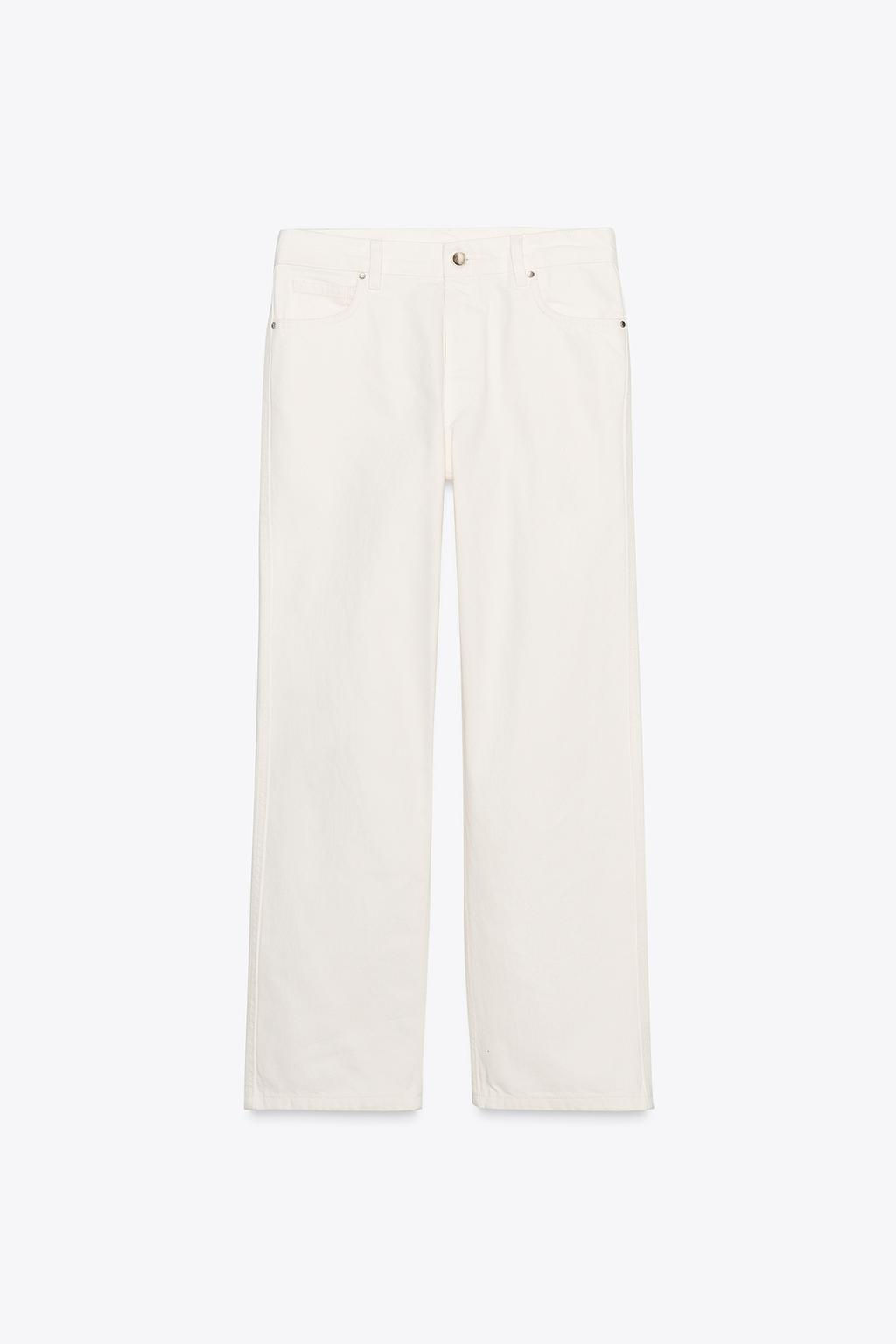ZW COLLECTION CROPPED STRAIGHT HIGH-WAIST JEANS - Zara фото 7