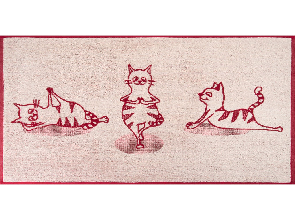 6с102.411ж1 Йога-кот (бордо) Полотенце махровое 67х150см