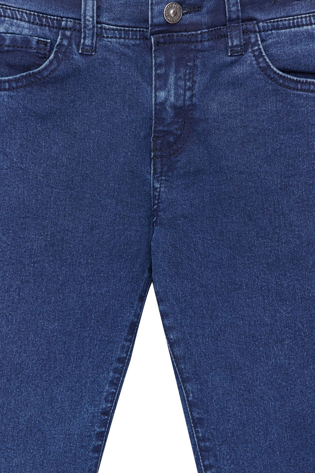 Koyu Mavi K?z Cocuk Esnek Straight Lastikli Denim Pantolon Jean TKDSS24PL00013 - Trendyolmilla фото 5