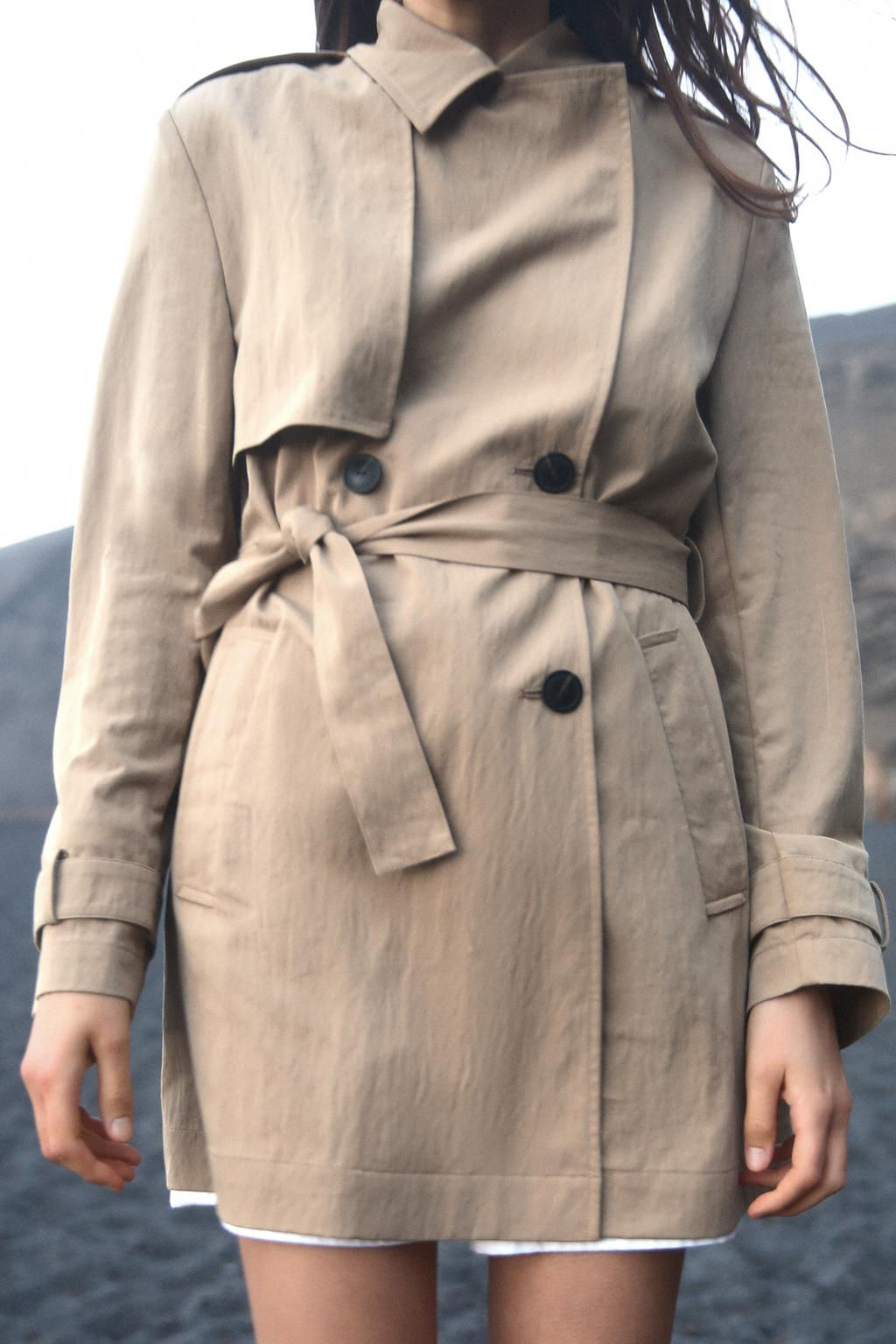 BELTED KNEE-LENGTH TRENCH COAT - Zara фото 4