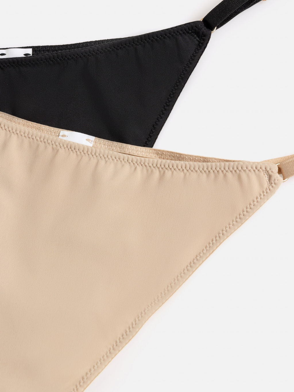 Infinity /  Трусы стринги-бразилиано жен 3шт. Fela бежевый с черным - Infinity Lingerie фото 4