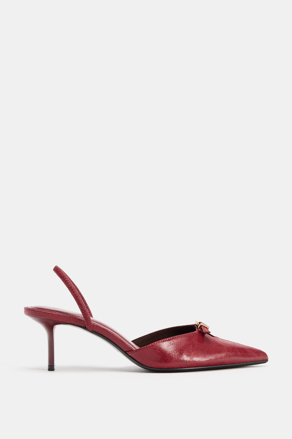 BUCKLE DETAIL SLINGBACK HEELED SHOES - Zara фото 3