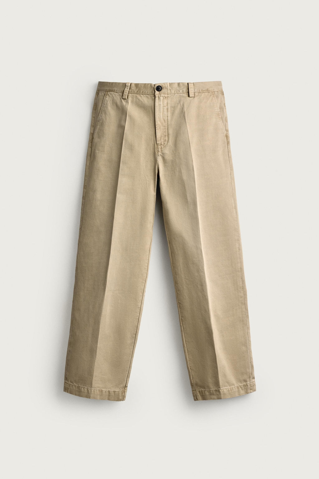PANTAL?N CHINO RELAXED FIT LAVADO / Beige - Zara фото 7