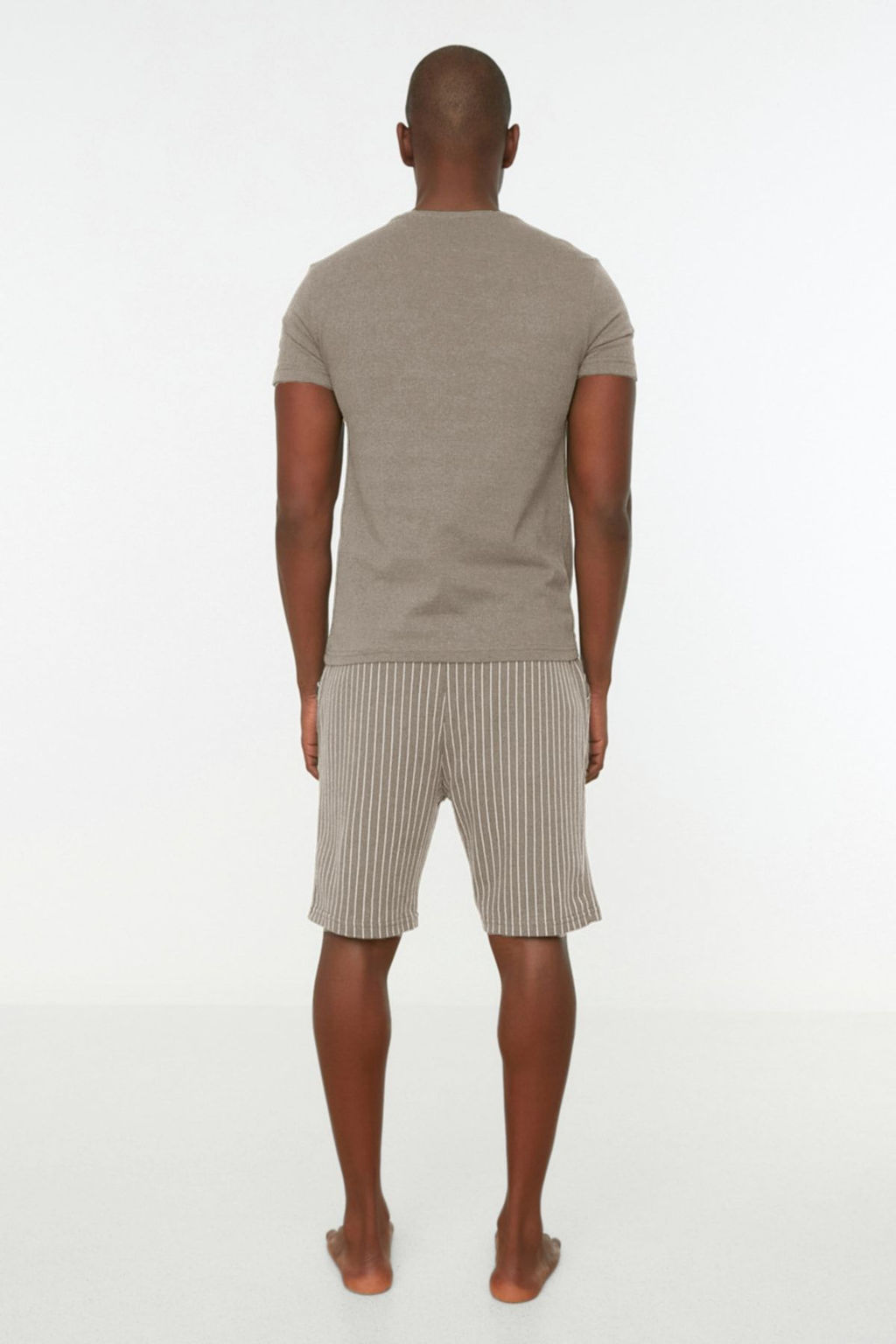 TRENDYOL MAN Lacivert Regular Fit Alt Cizgili Sortlu Pijama Tak?m? TMNSS22EM0013 - Trendyolmilla фото 17
