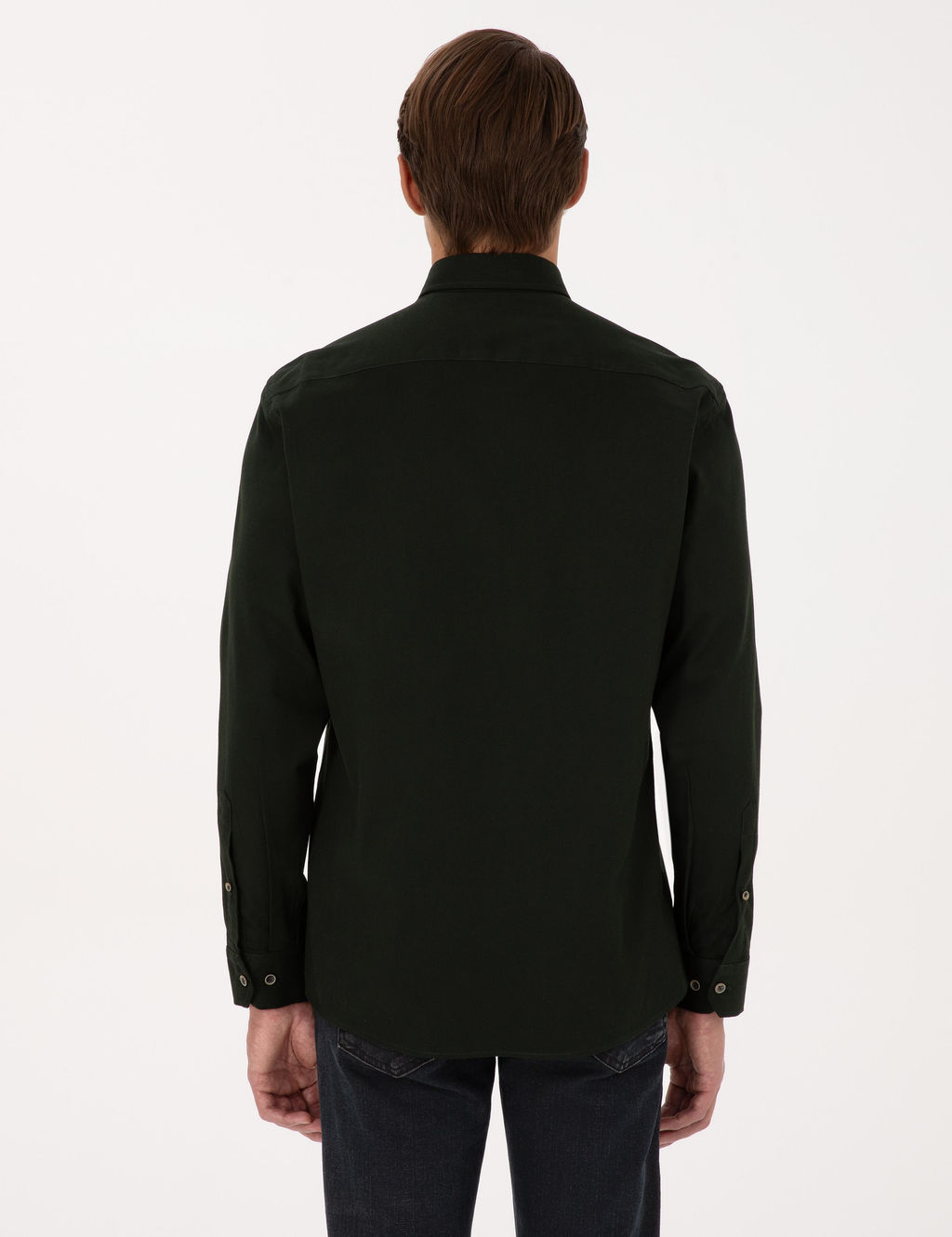 Koyu Haki Regular Fit Uzun Kollu G_mlek - Pierre cardin фото 5