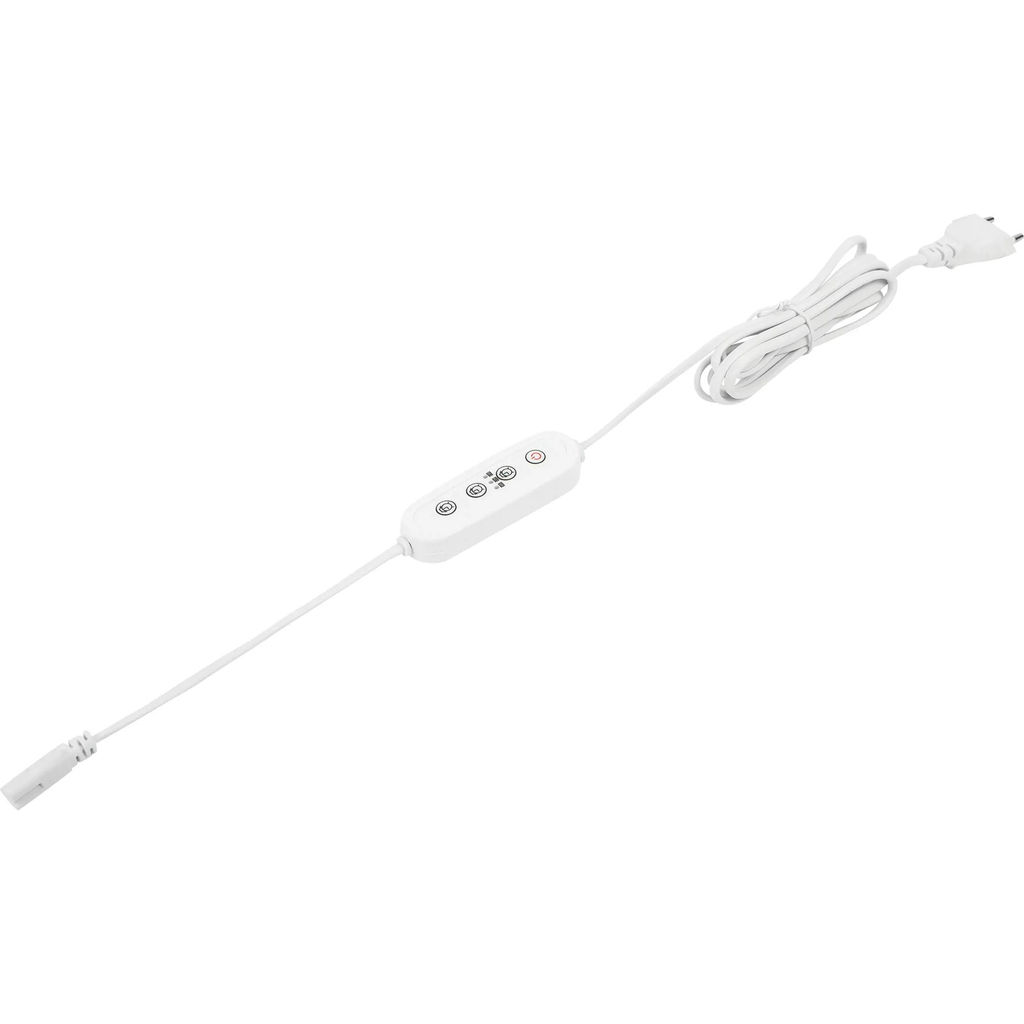 UST-E33 WHITE 2M Таймер с вилкой и разъемом L,N,G для фито светильника, 220В. 150Вт. Провод 2 метра. ТМ Uniel