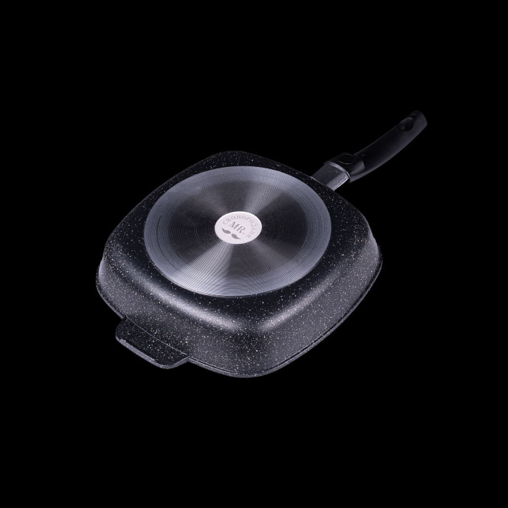 Сковорода квадратная 28x28 см, черная - Ярославна фото 3