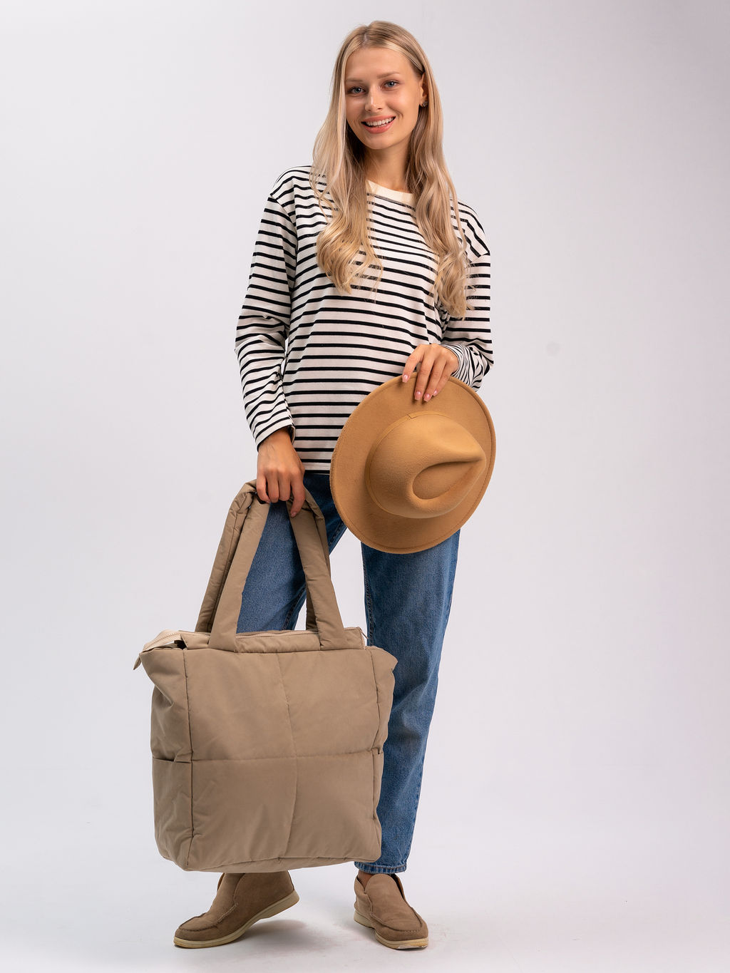 Сумка-шоппер "Зима" бежевый