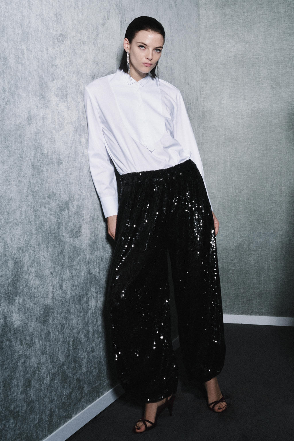 ZW COLLECTION LIMITED EDITION SEQUIN TROUSERS - Zara фото 4