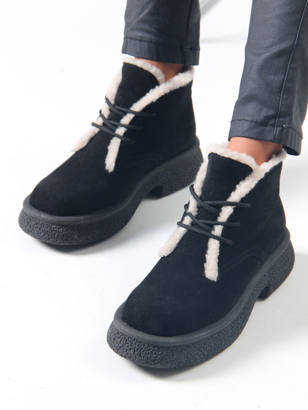 Ботинки EDART 308.агата bl. черный замша/шерсть - Ed'art фото 10