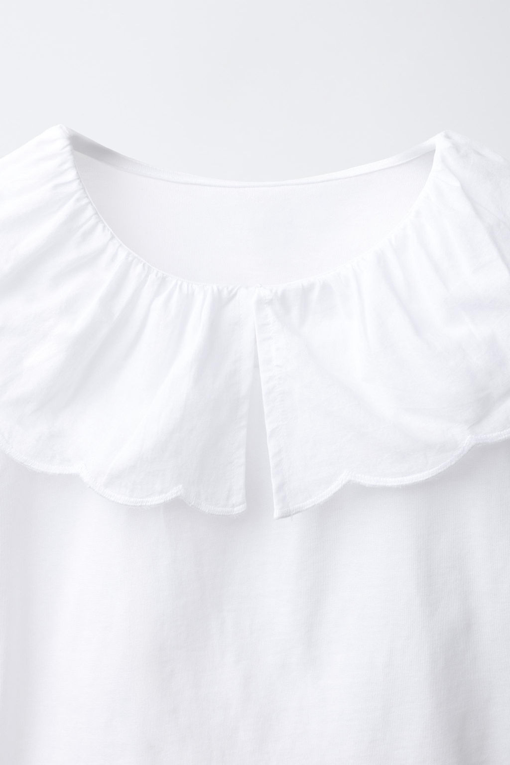 CAMISETA ROM?NTICA CUELLO BOBO / Blanco - Zara фото 4