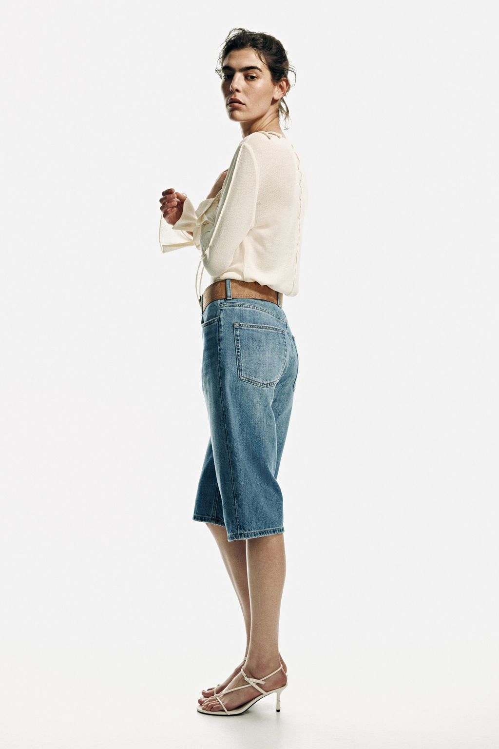 Bermudas denim con cintur?n - H&m фото 10