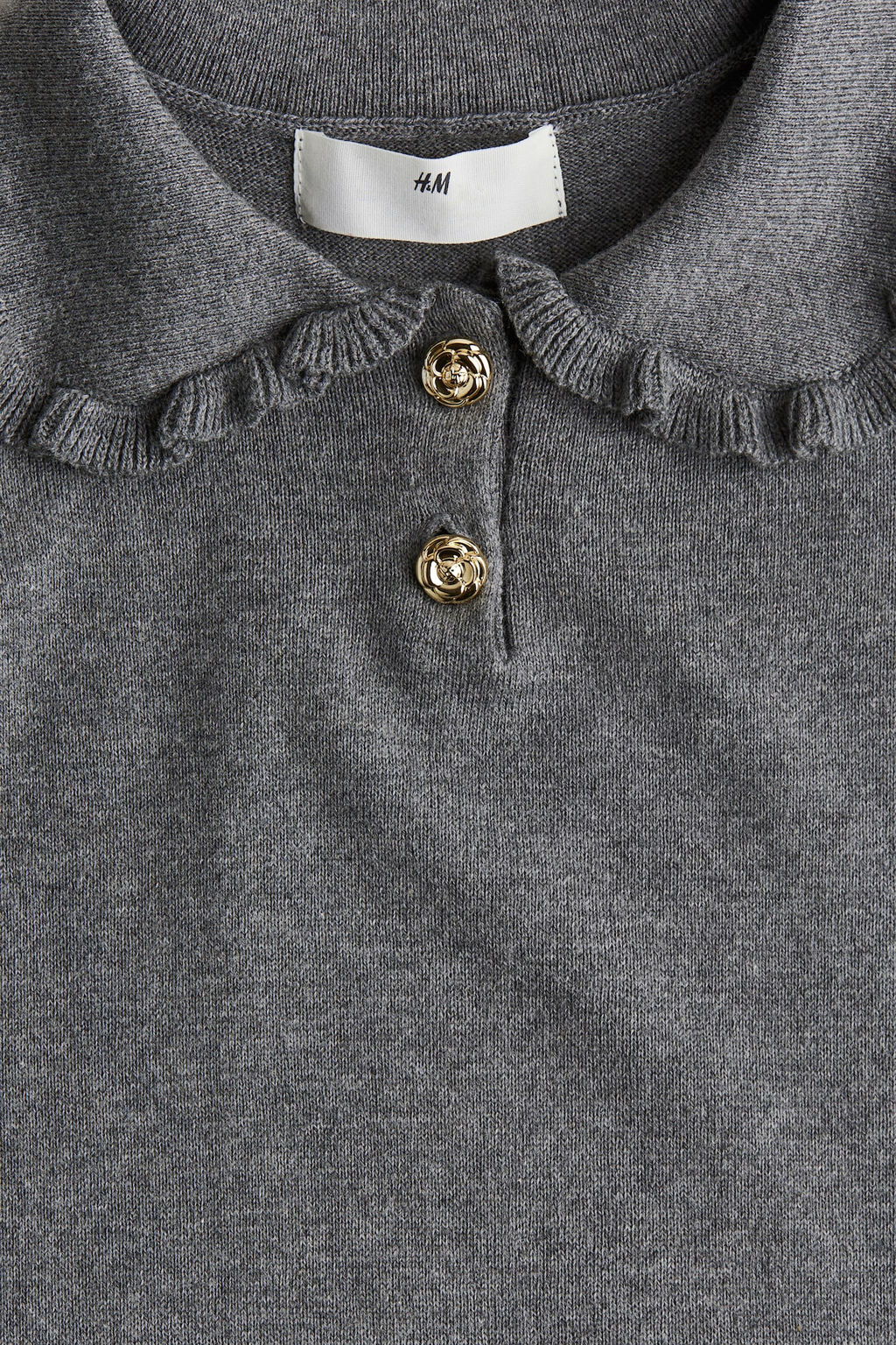 Vestido de punto fino con ribetes de volante - H&m фото 5