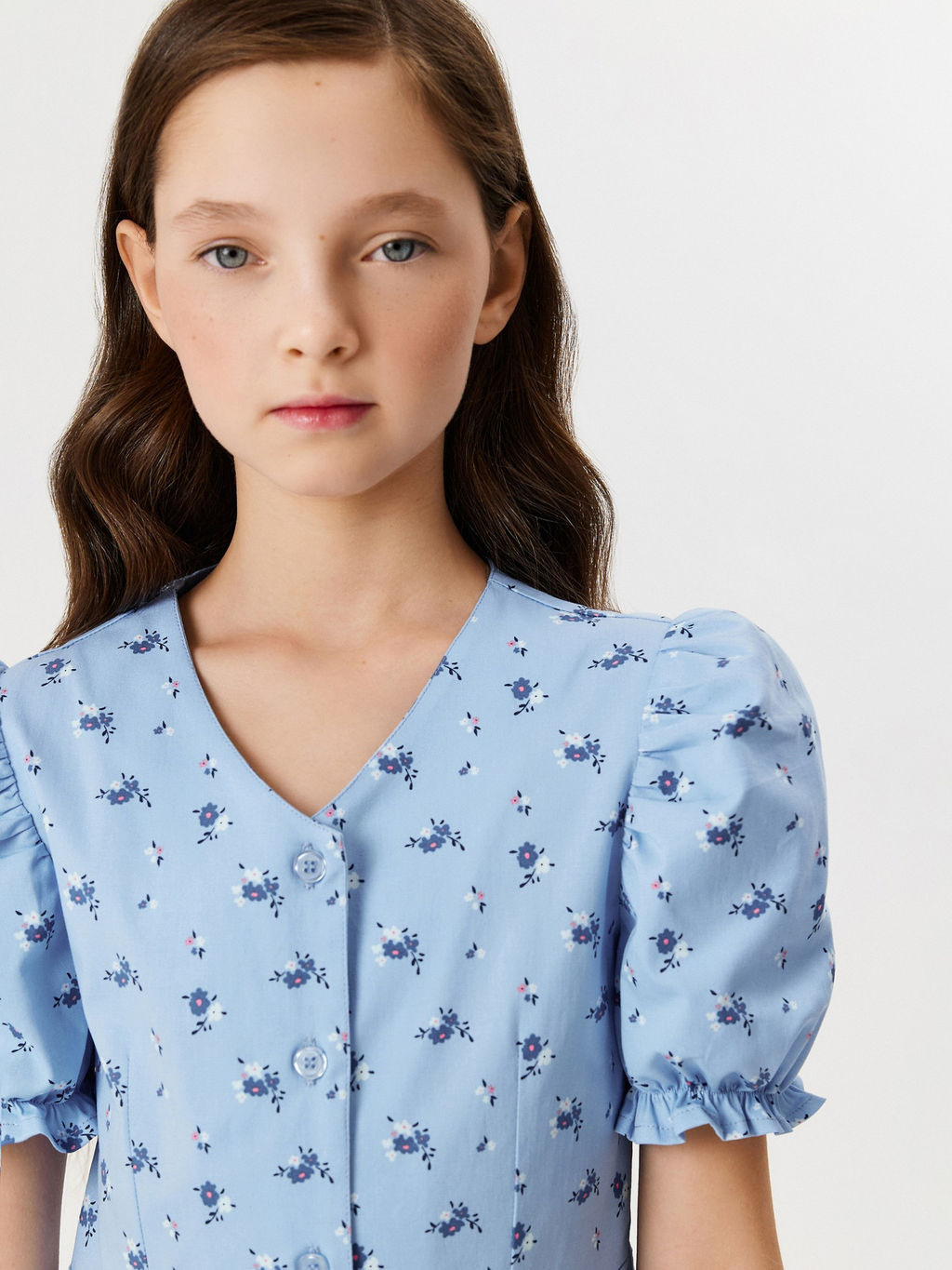 ACOOLA / Платье детское для девочек Valen голубой принт  фото 5