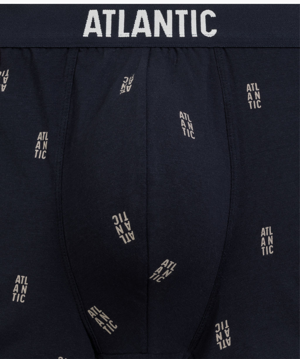 ATLANTIC 3MH-227 Трусы шорты Logo - набор 3 шт. деним + темно-синий + темно-серый  фото 5