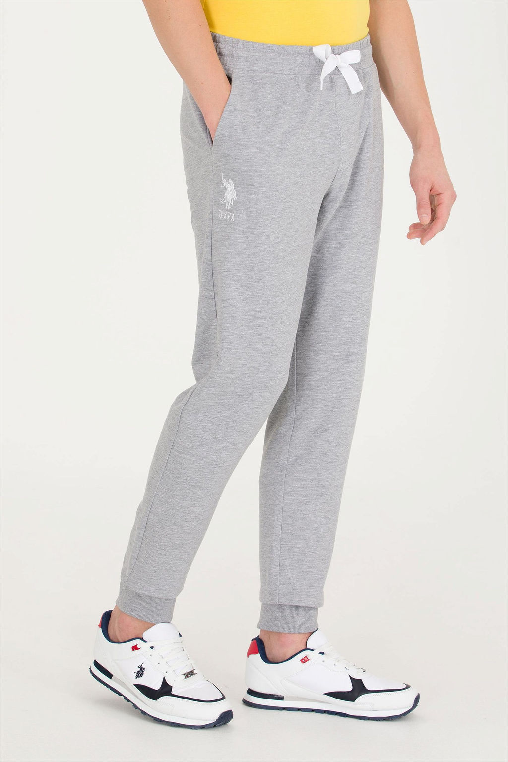 Мужские серые меланжевые спортивные штаны - U.s. polo assn фото 2