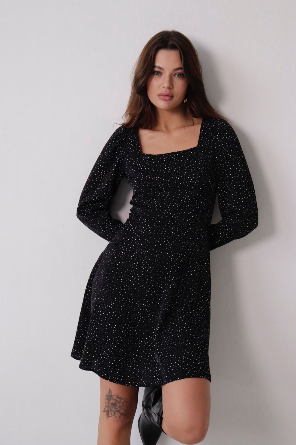 Платье с вырезом каре отрезное по талии - Martichelli фото 23