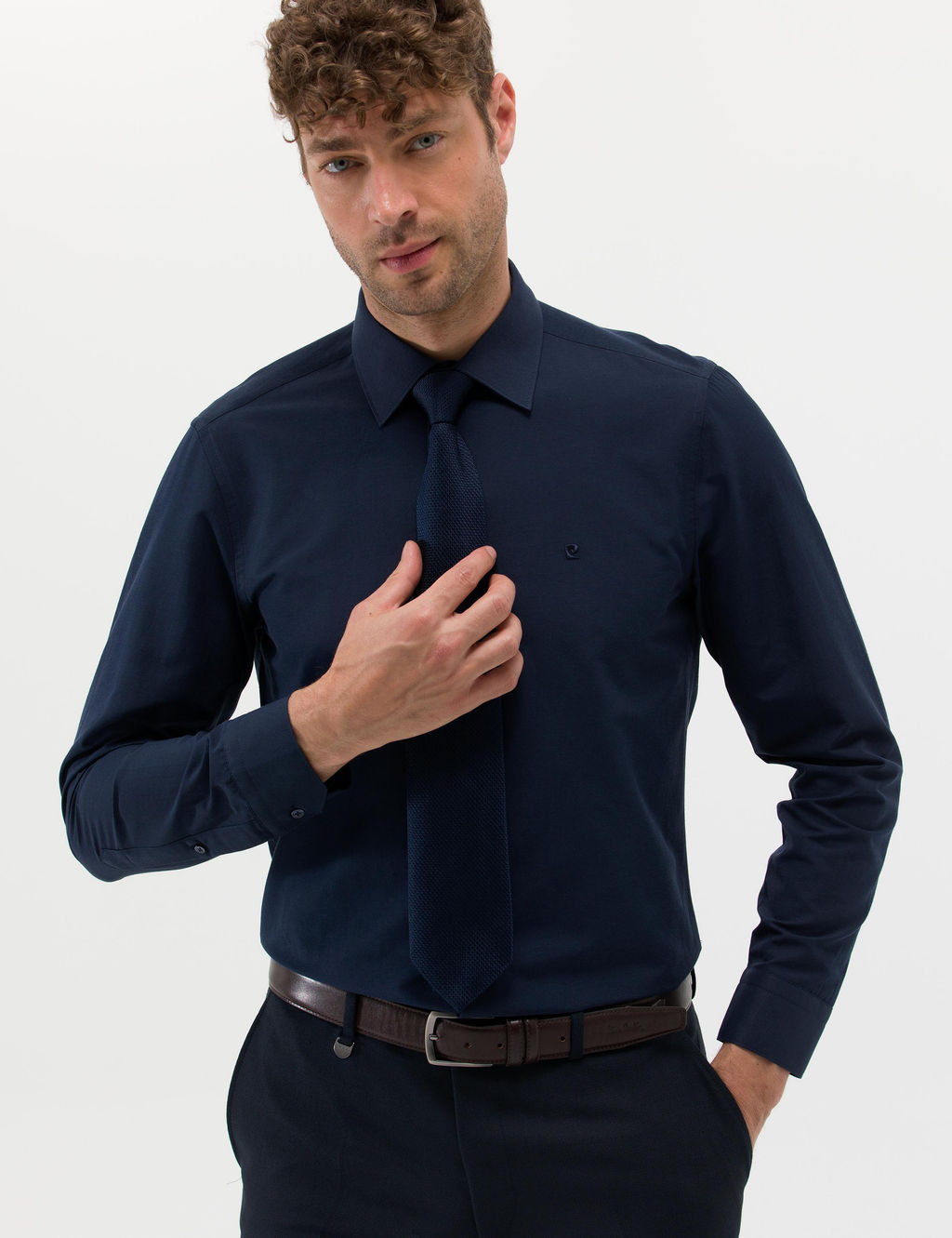 Lacivert Slim Fit Uzun Kollu Basic G_mlek - Pierre cardin фото 3